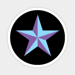 Purple and Blue Star Art Magnet